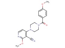 2-methoxy-4-[4-(4-methoxybenzoyl)-1-piperazinyl]nicotinonitrile