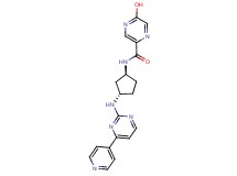 5-hydroxy-N-((1S*,3S*)-3-{[4-(4-pyridinyl)-2-pyrimidinyl]amino}cyclopentyl)-2-pyrazinecarboxamide
