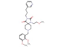 8-(2,3-dimethoxybenzyl)-1-(2-methoxyethyl)-3-[3-(3-pyridinyl)propyl]-1,3,8-triazaspiro[4.5]decane-2,4-dione
