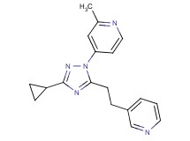 4-[3-cyclopropyl-5-(2-pyridin-3-ylethyl)-1H-1,2,4-triazol-1-yl]-2-methylpyridine