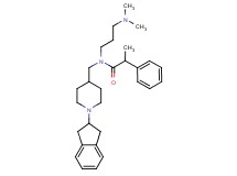 N-{[1-(2,3-dihydro-1H-inden-2-yl)-4-piperidinyl]methyl}-N-[3-(dimethylamino)propyl]-2-phenylpropanamide