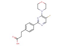 3-[4-(5-fluoro-4-morpholin-4-ylpyrimidin-2-yl)phenyl]propanoic acid