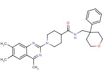 N-[(4-phenyltetrahydro-2H-pyran-4-yl)methyl]-1-(4,6,7-trimethyl-2-quinazolinyl)-4-piperidinecarboxamide
