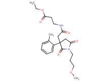ethyl N-{[1-(3-methoxypropyl)-3-(2-methylphenyl)-2,5-dioxo-3-pyrrolidinyl]acetyl}-beta-alaninate