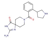 2-amino-8-[2-(3-pyrrolidinyl)benzoyl]-1,3,8-triazaspiro[4.5]dec-1-en-4-one