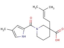 3-(3-methyl-2-buten-1-yl)-1-[(4-methyl-1H-pyrrol-2-yl)carbonyl]-3-piperidinecarboxylic acid