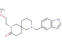 8-(1H-indol-5-ylmethyl)-2-(2-methoxyethyl)-2,8-diazaspiro[5.5]undecan-3-one