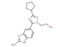 2-[3-cyclopentyl-5-(2-methyl-1H-benzimidazol-5-yl)-1H-1,2,4-triazol-1-yl]ethanol