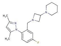 1-{1-[2-(3,5-dimethyl-1H-pyrazol-1-yl)-5-fluorobenzyl]azetidin-3-yl}piperidine