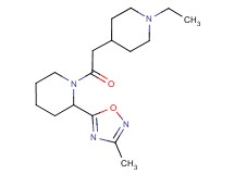 1-[(1-ethyl-4-piperidinyl)acetyl]-2-(3-methyl-1,2,4-oxadiazol-5-yl)piperidine