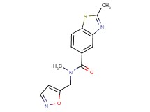 N-(5-isoxazolylmethyl)-N,2-dimethyl-1,3-benzothiazole-5-carboxamide