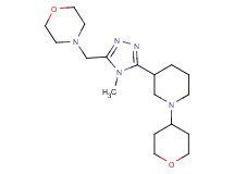 4-({4-methyl-5-[1-(tetrahydro-2H-pyran-4-yl)piperidin-3-yl]-4H-1,2,4-triazol-3-yl}methyl)morpholine