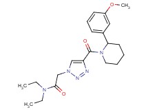 N,N-diethyl-2-(4-{[2-(3-methoxyphenyl)-1-piperidinyl]carbonyl}-1H-1,2,3-triazol-1-yl)acetamide