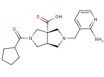 (3aS*,6aS*)-2-[(2-amino-3-pyridinyl)methyl]-5-(cyclopentylcarbonyl)hexahydropyrrolo[3,4-c]pyrrole-3a(1H)-carboxylic acid