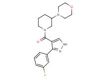 4-(1-{[3-(3-fluorophenyl)-1H-pyrazol-4-yl]carbonyl}-3-piperidinyl)morpholine