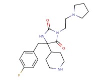 5-(4-fluorobenzyl)-5-(4-piperidinyl)-3-[2-(1-pyrrolidinyl)ethyl]-2,4-imidazolidinedione dihydrochloride