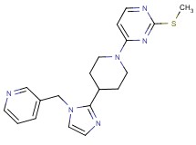 2-(methylthio)-4-{4-[1-(3-pyridinylmethyl)-1H-imidazol-2-yl]-1-piperidinyl}pyrimidine