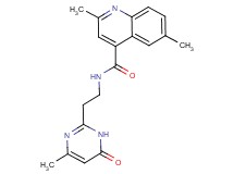 2,6-dimethyl-N-[2-(4-methyl-6-oxo-1,6-dihydro-2-pyrimidinyl)ethyl]-4-quinolinecarboxamide
