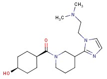 cis-4-[(3-{1-[2-(dimethylamino)ethyl]-1H-imidazol-2-yl}piperidin-1-yl)carbonyl]cyclohexanol