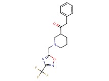 2-phenyl-1-(1-{[3-(trifluoromethyl)-1,2,4-oxadiazol-5-yl]methyl}-3-piperidinyl)ethanone