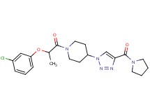 1-[2-(3-chlorophenoxy)propanoyl]-4-[4-(1-pyrrolidinylcarbonyl)-1H-1,2,3-triazol-1-yl]piperidine