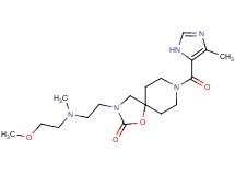 3-{2-[(2-methoxyethyl)(methyl)amino]ethyl}-8-[(4-methyl-1H-imidazol-5-yl)carbonyl]-1-oxa-3,8-diazaspiro[4.5]decan-2-one
