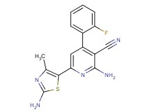 2-amino-6-(2-amino-4-methyl-1,3-thiazol-5-yl)-4-(2-fluorophenyl)nicotinonitrile