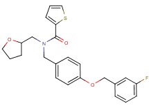 N-{4-[(3-fluorobenzyl)oxy]benzyl}-N-(tetrahydro-2-furanylmethyl)-2-thiophenecarboxamide