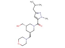 [(3S*,5R*)-1-[(3-isobutyl-1-methyl-1H-pyrazol-5-yl)carbonyl]-5-(morpholin-4-ylmethyl)piperidin-3-yl]methanol