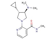 2-[rel-(3S,4R)-3-cyclopropyl-4-(dimethylamino)-1-pyrrolidinyl]-N-methylnicotinamide dihydrochloride