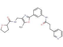 N-{[5-methyl-2-(3-{[3-(3-pyridinyl)propanoyl]amino}phenyl)-1,3-oxazol-4-yl]methyl}tetrahydro-2-furancarboxamide