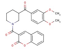 3-{[3-(3,4-dimethoxybenzoyl)-1-piperidinyl]carbonyl}-2H-chromen-2-one