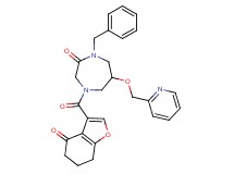 1-benzyl-4-[(4-oxo-4,5,6,7-tetrahydro-1-benzofuran-3-yl)carbonyl]-6-(2-pyridinylmethoxy)-1,4-diazepan-2-one