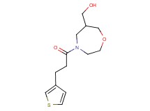 {4-[3-(3-thienyl)propanoyl]-1,4-oxazepan-6-yl}methanol