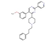 5-(3-methoxyphenyl)-4-[1-(3-phenylpropyl)-4-piperidinyl]-2-(4-pyridinyl)pyrimidine