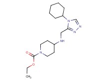 ethyl 4-{[(4-cyclohexyl-4H-1,2,4-triazol-3-yl)methyl]amino}piperidine-1-carboxylate