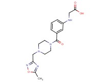 {[3-({4-[(5-methyl-1,2,4-oxadiazol-3-yl)methyl]piperazin-1-yl}carbonyl)phenyl]amino}acetic acid