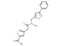 2-(5-acetyl-3-thienyl)-N-methyl-N-[(3-phenyl-5-isoxazolyl)methyl]acetamide