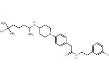 N-[2-(3-fluorophenyl)ethyl]-2-(4-{4-[(5-hydroxy-1,5-dimethylhexyl)amino]-1-piperidinyl}phenyl)acetamide