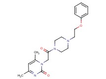 4,6-dimethyl-1-{2-oxo-2-[4-(2-phenoxyethyl)-1-piperazinyl]ethyl}-2(1H)-pyrimidinone