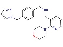 1-[2-(4-morpholinyl)-3-pyridinyl]-N-[4-(1H-pyrazol-1-ylmethyl)benzyl]methanamine