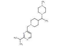 2-isopropyl-4-({4-[1-(4-methyl-1-piperazinyl)ethyl]-1-piperidinyl}methyl)pyrimidine