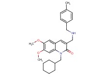 1-(cyclohexylmethyl)-6,7-dimethoxy-3-{[(4-methylbenzyl)amino]methyl}-2(1H)-quinolinone