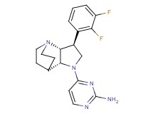 4-[(2R*,3S*,6R*)-3-(2,3-difluorophenyl)-1,5-diazatricyclo[5.2.2.0~2,6~]undec-5-yl]-2-pyrimidinamine