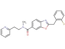 2-(2-fluorobenzyl)-N-methyl-N-[2-(2-pyridinyl)ethyl]-1,3-benzoxazole-6-carboxamide