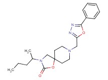 3-(1-methylbutyl)-8-[(5-phenyl-1,3,4-oxadiazol-2-yl)methyl]-1-oxa-3,8-diazaspiro[4.5]decan-2-one