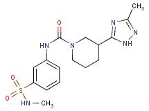 N-{3-[(methylamino)sulfonyl]phenyl}-3-(3-methyl-1H-1,2,4-triazol-5-yl)piperidine-1-carboxamide