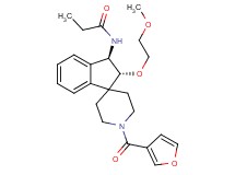 N-[(2R*,3R*)-1'-(3-furoyl)-2-(2-methoxyethoxy)-2,3-dihydrospiro[indene-1,4'-piperidin]-3-yl]propanamide