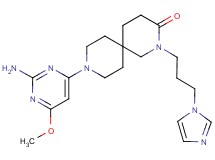 9-(2-amino-6-methoxypyrimidin-4-yl)-2-[3-(1H-imidazol-1-yl)propyl]-2,9-diazaspiro[5.5]undecan-3-one