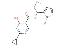 2-cyclopropyl-4-hydroxy-N-[1-(1-methyl-1H-pyrazol-5-yl)propyl]pyrimidine-5-carboxamide